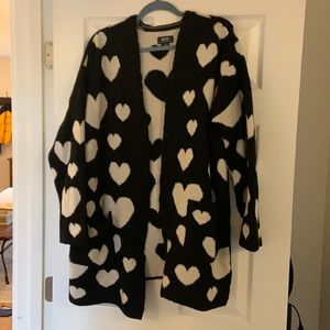 Oversized Anthropologie Hearts Cardigan - size M/L